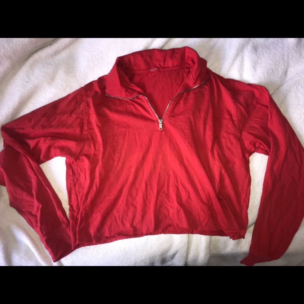 red brandy melville quarter zip🍒